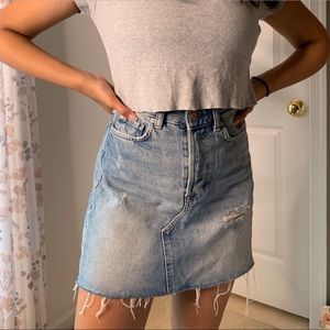 h&m denim skirt